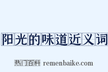 阳光的味道近义词是什么意思的图片